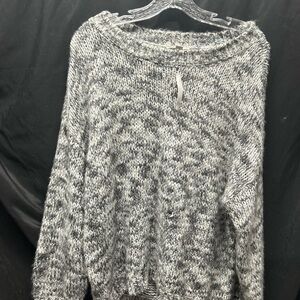LOFT Black and White Knit Sweater